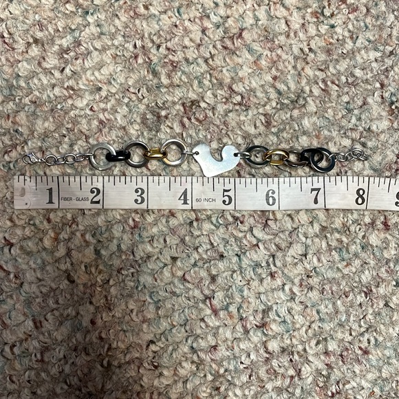 Swavorski heart mixed metal bracelet - Picture 5 of 5